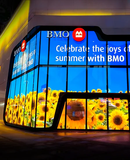 glass curtain wall transparent led screen 1